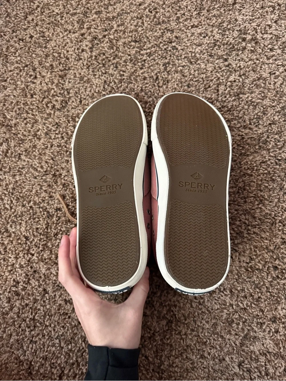 Sperry Men's Rose Canvas Boat Shoes with Tan Accents